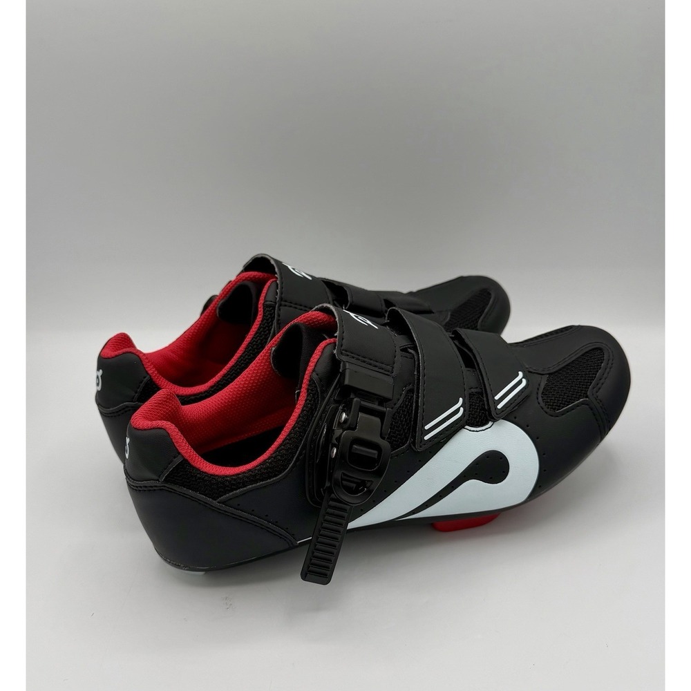 Peloton Cycling Shoes Black Red Womens Size 8 Excellent Condition - Picture 4 of 6